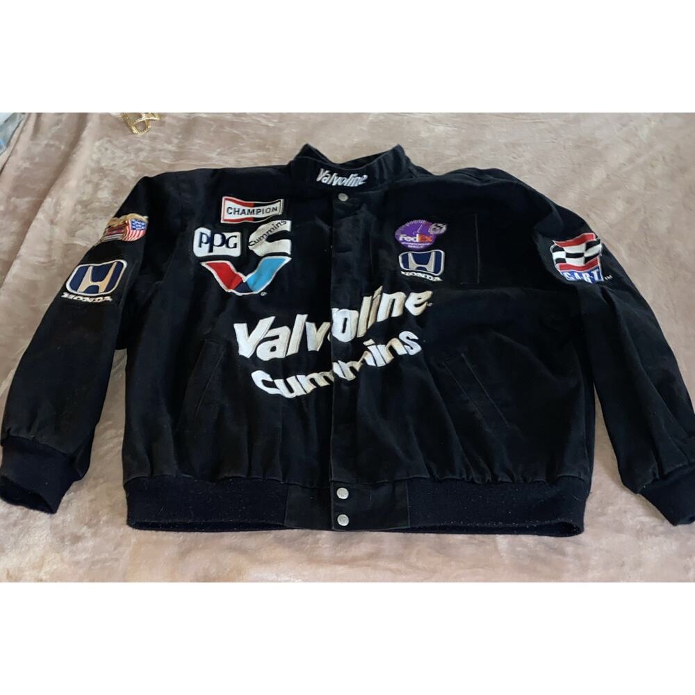 Vintage Jacket Valvoline Auto Cummins Honda FedEx JH Designs Jeff Hamilton 4XL
